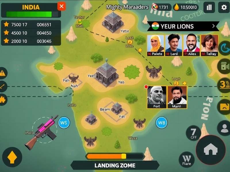 Free Fire Mighty Marauders strategy map showing optimal landing zones